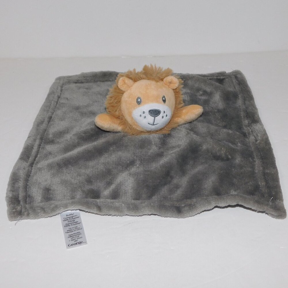 George Brown Lion Gray Security Blanket Plush Baby Lovey Nunu soother Comforter